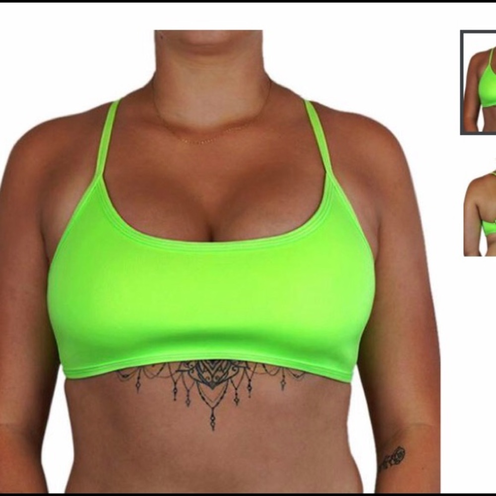 💚 BUY TOP GET BOTTOMS FREE! Hoaka Swimwear Neon Green Bikini Top